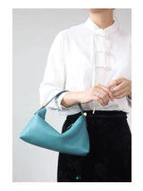 2024 Women Genuine Leather Luxury Handbags Small Size Versatile Cowhide Crossbody Bag Fashion Soft Messenger Purses