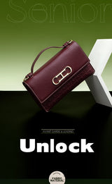 Letter Print Crossbody Satchel