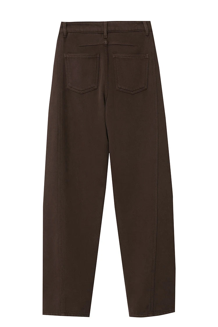 AMII Wide-Leg Cotton Jeans | Warm Winter Denim for Women