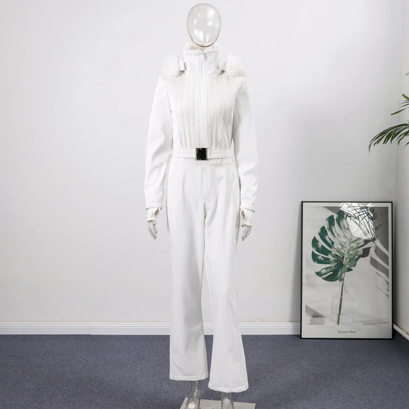Women’s All-Weather Hooded Ski Jumpsuit