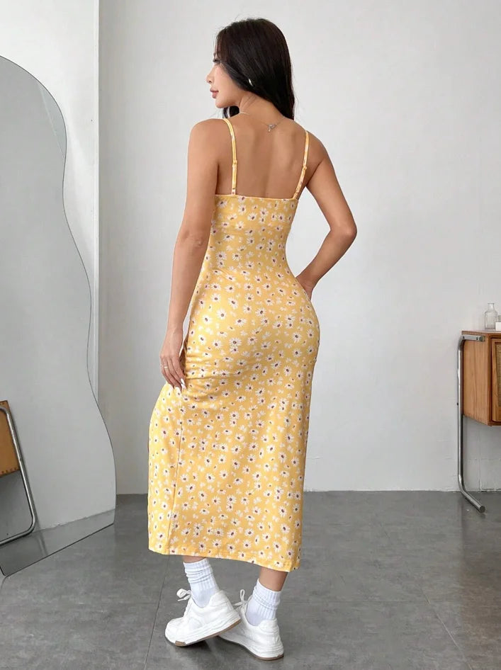 Daisy Leopard Print Maxi Dress