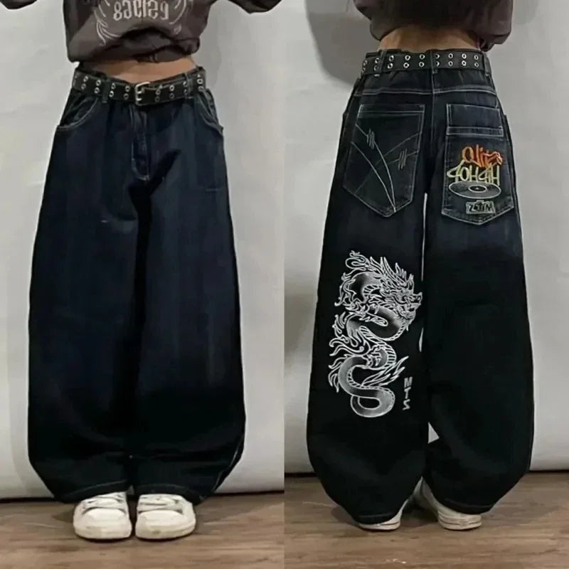 Y2K Harajuku Patchwork Baggy Jeans