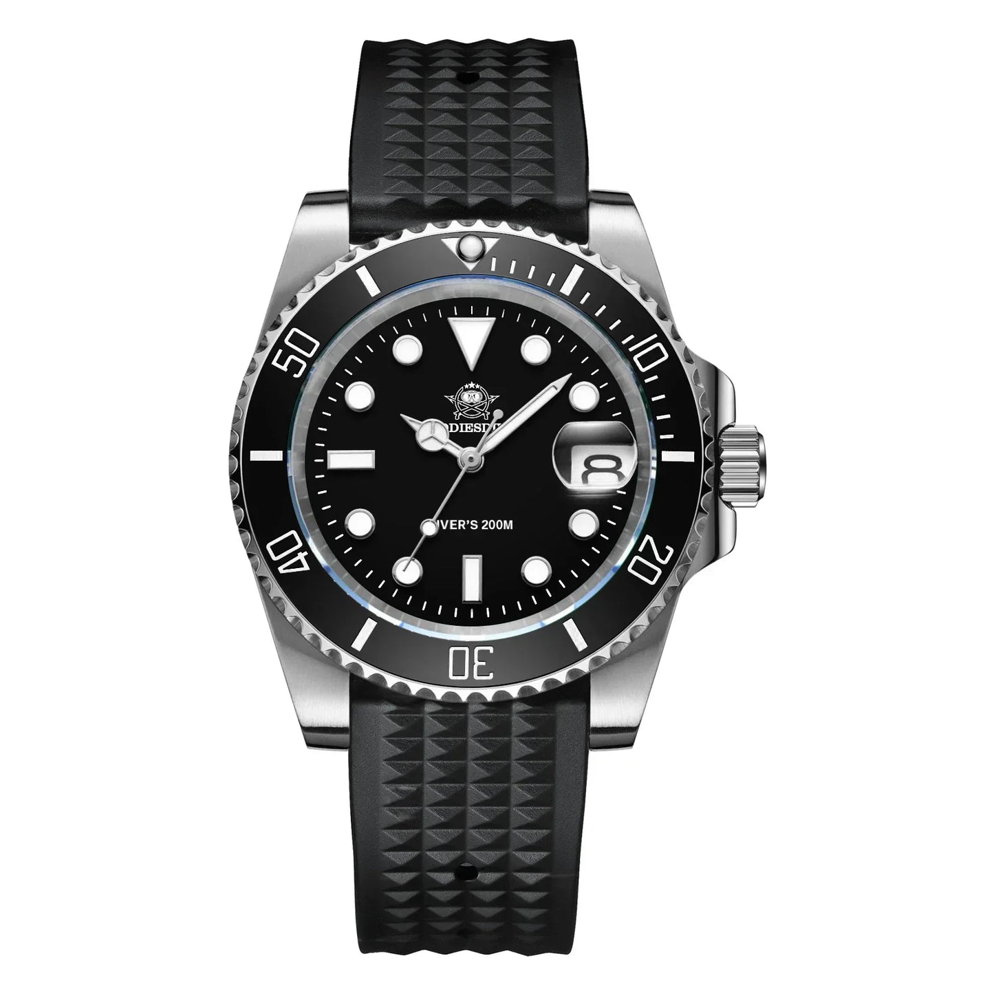 ADDIESDIVE NEW Luxury Men’s Quartz Watch 200M Diver Watch BGW9 Super Luminous Ceramic Bezel Stainless Steel Business Wristwatch