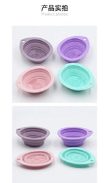USA-Made Foldable Silicone Makeup Brush Cleaner & Powder Puff Washing Bowl