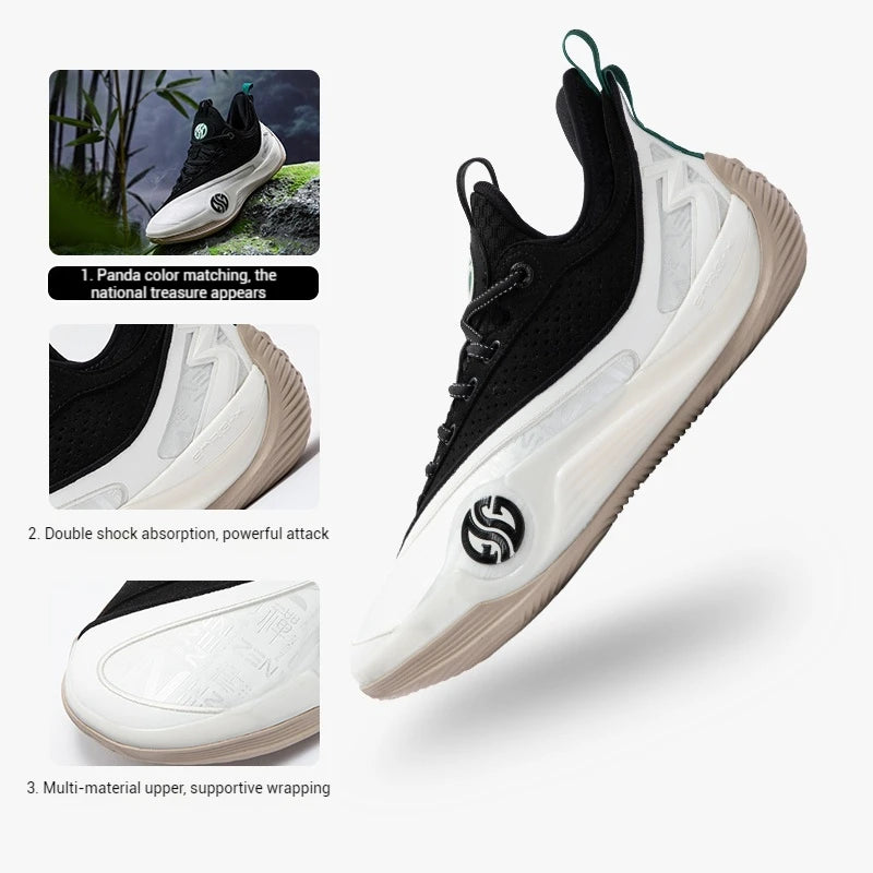 361 Degrees ZEN VI PRM Men's Basketball Sports Shoes Middle-Top Combat Wear-Resistant Non-Slip Support Sneakers Male 672431102