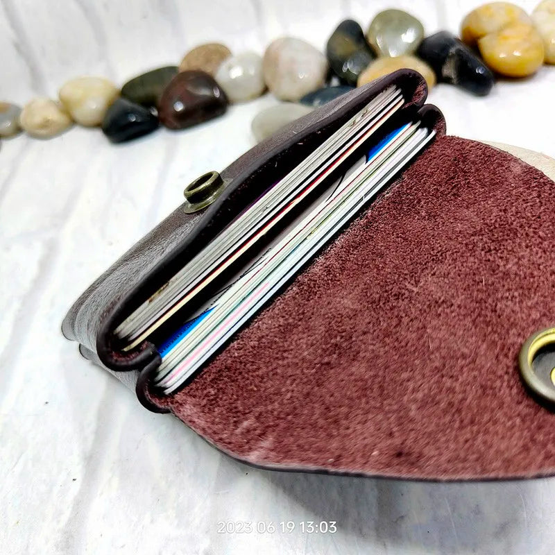Small Waist Bag Genuine Leather Belt Pack Wallet Coin Purse Card Holder Car Key Pouch Driver's License Case Men Women 6065