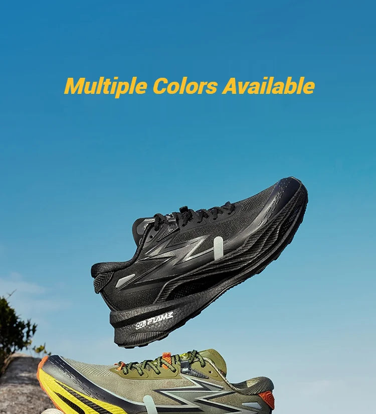 361 Degrees Flame 4x4 Men Running Shoes New Carbon Plate Racing Anti-slip Rebound  Wear-resistant Stable Male Sneakers 672442201