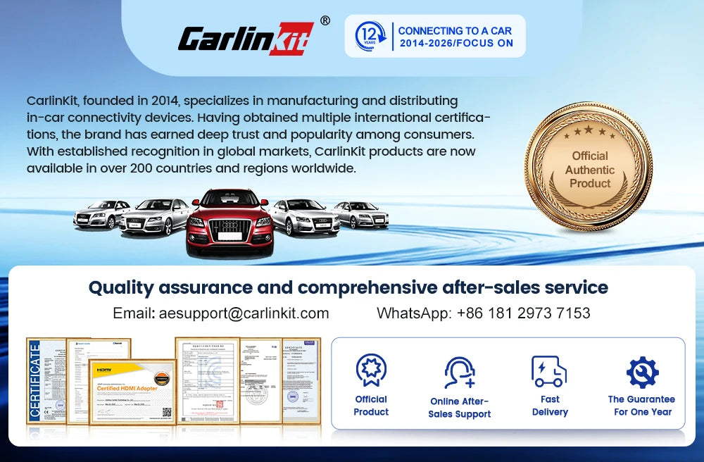CarlinKit Mini5 Pro Wireless CarPlay & Android Auto Adapter