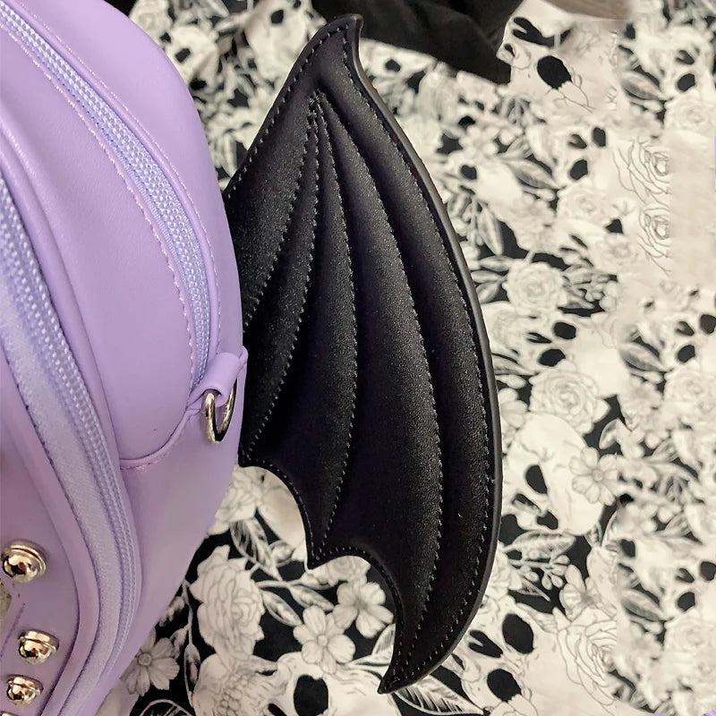 Gothic Punk Coffin Shape Ita Bag Women Clear Backpacks Dark Lolita Handbag and Shoulder Bag Girls Cosplay Designer 2 Insert