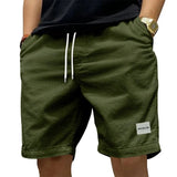 Men's Cotton Cargo Shorts with Elastic Waist