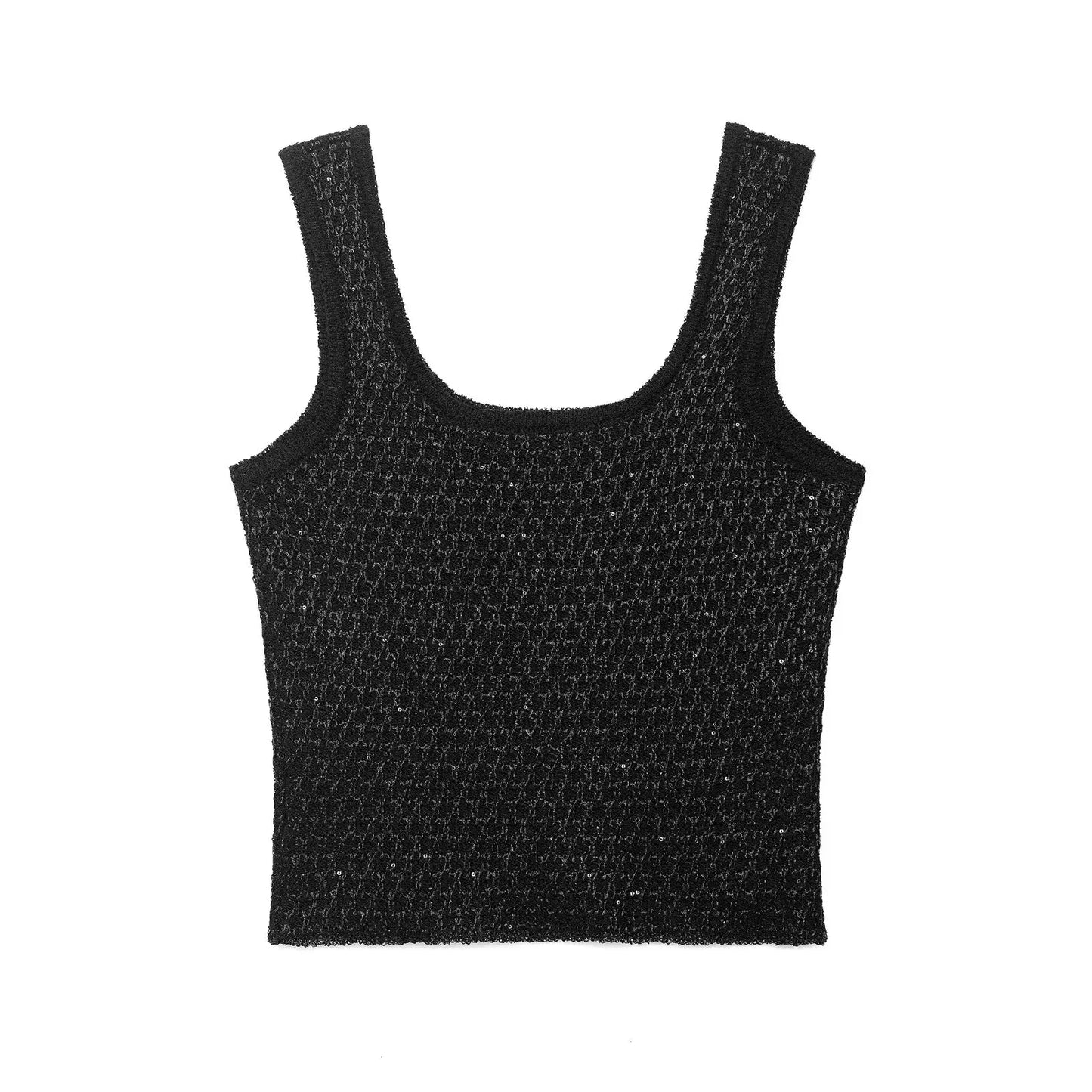 Sequin Knitted Jacket & Camisole Set - Summer Office Wear