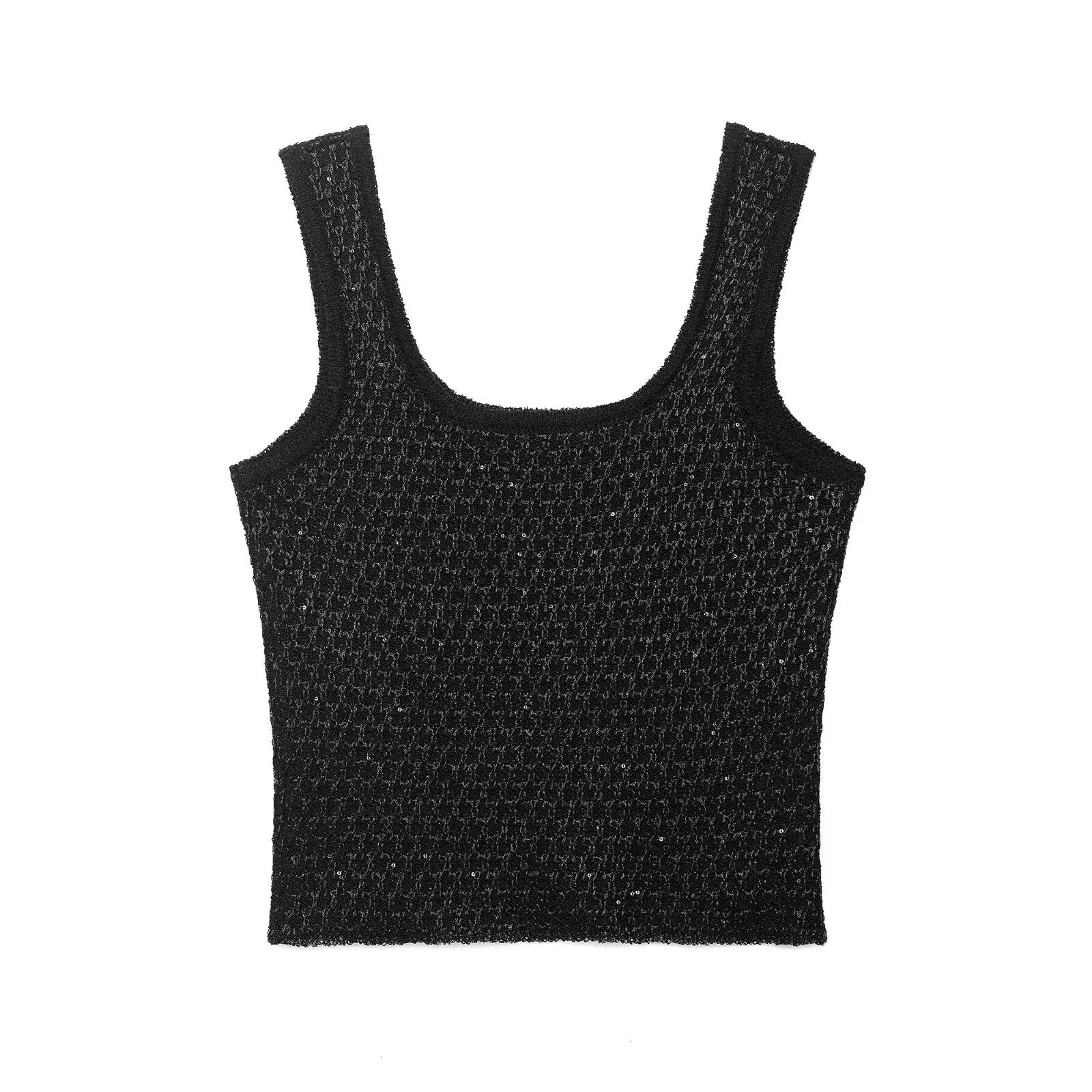 Sequin Knitted Jacket & Camisole Set - Summer Office Wear
