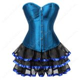 Women's Corset Dress with Straps & Lace | Plus Size Bustier Set