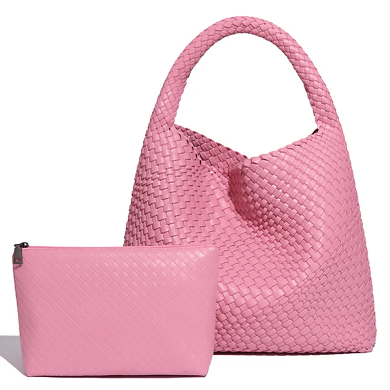 Hand-Woven Leather Tote & Shopper