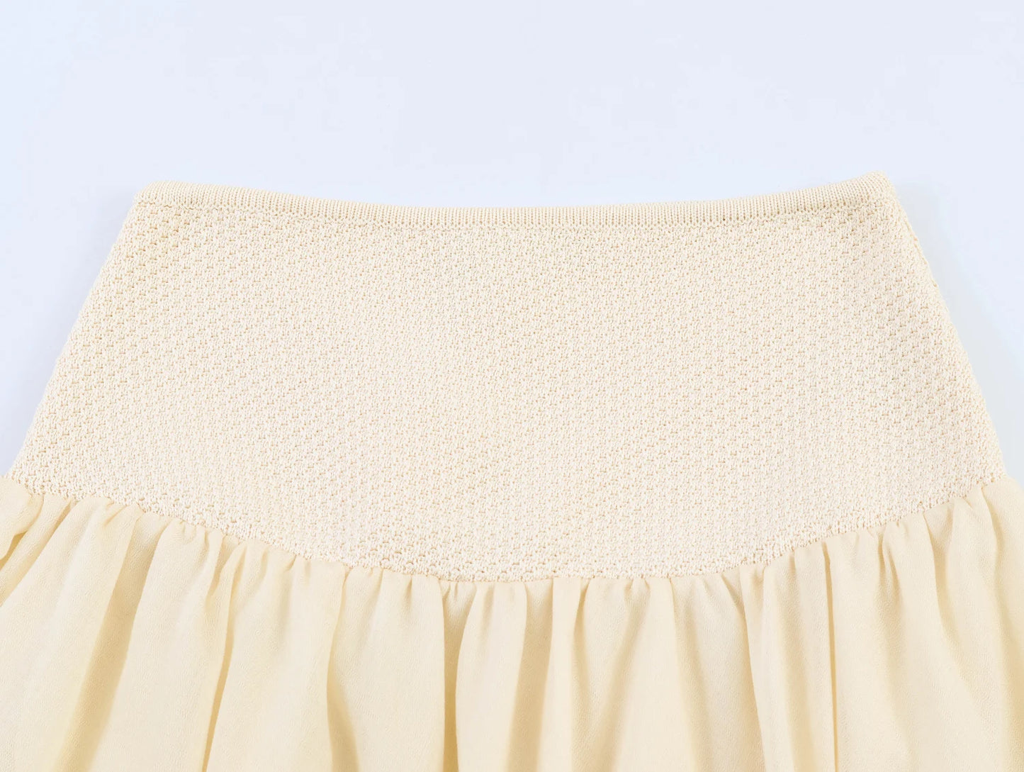 Summer minimalist style V-neck slim fit structured knit short sleeved knitted jacket with suspender short top and half skirt