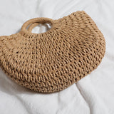 Women's Handmade Straw Tote Bag – Bohemian Beach Weave