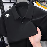 Men's Luxury Cotton Polo | Geometric Print Summer Shirt