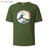 Unisex Color Painting Cotton Crew Neck T-Shirt