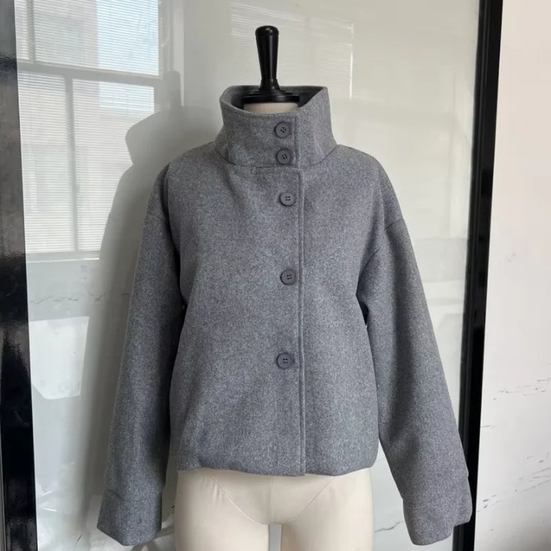 Women's Stand Collar Zip Jacket – Autumn/Winter