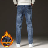 Men's Fleece-Lined Slim Straight Jeans