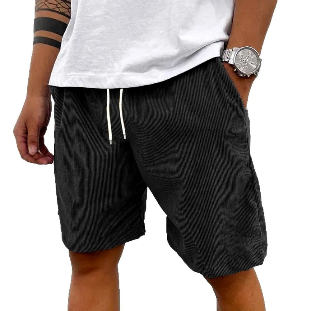 Men’s Retro Summer Shorts with Drawstring Waist