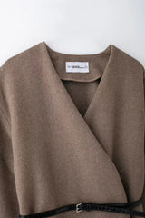 Elegant Belted Wrap Jacket