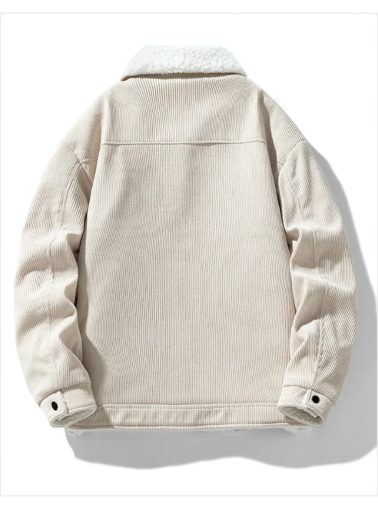 Men's Corduroy Fleece Jacket – Warm Winter Coat