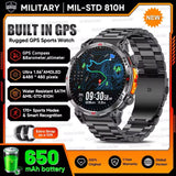 New Upgrade GPS Outdoor Sports SmartWatch Men With 5ATM Swim Compass Altimeter 1.56" AMOLED Heart Rate Bluetooth Call Smartwatch