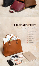 CHCH Women's Shoulder Bag New High Quality Business Bag Large Capacity Handbag Wine Red
