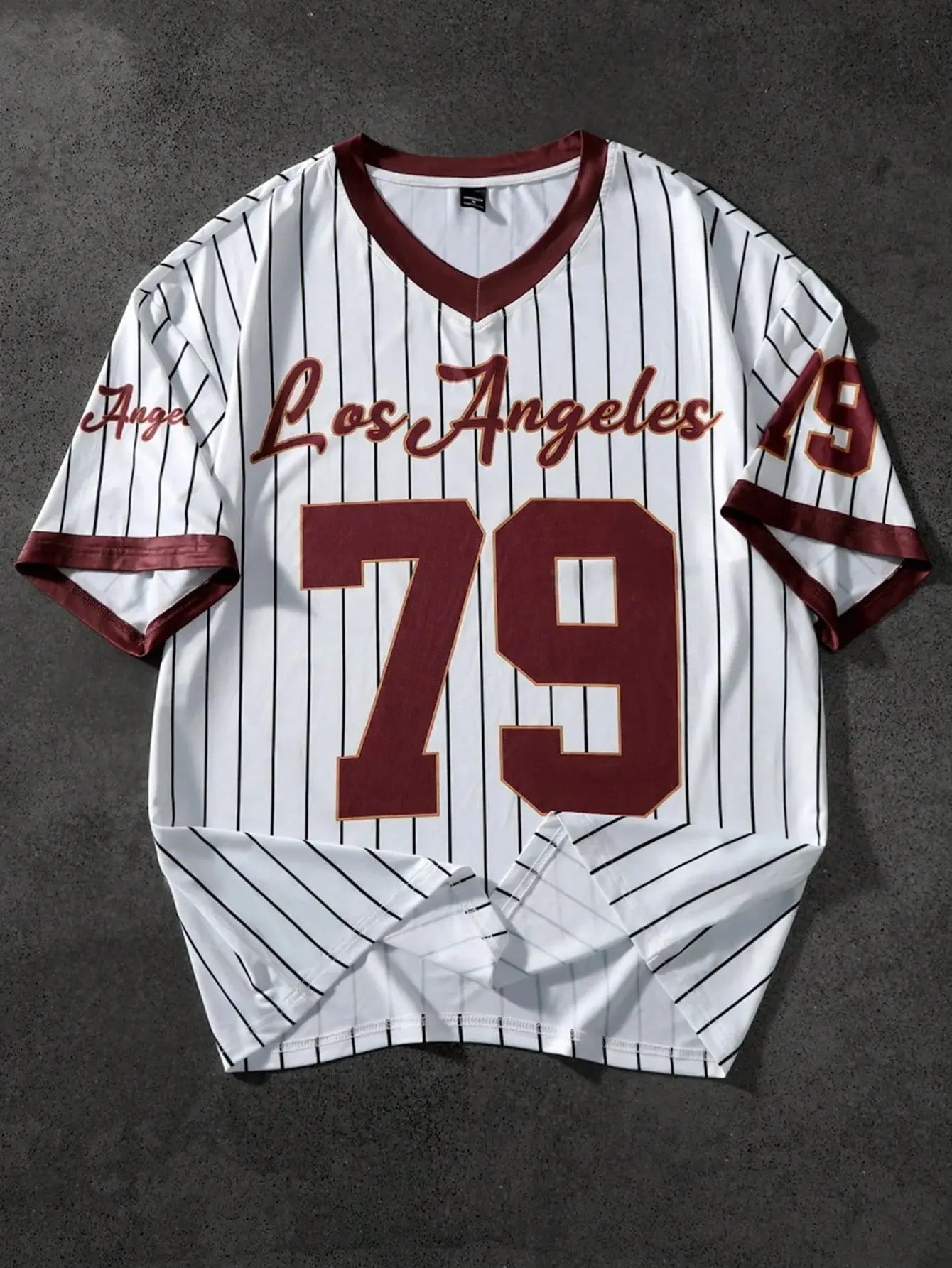 Retro Baseball Men's V-Neck Graphic Tee