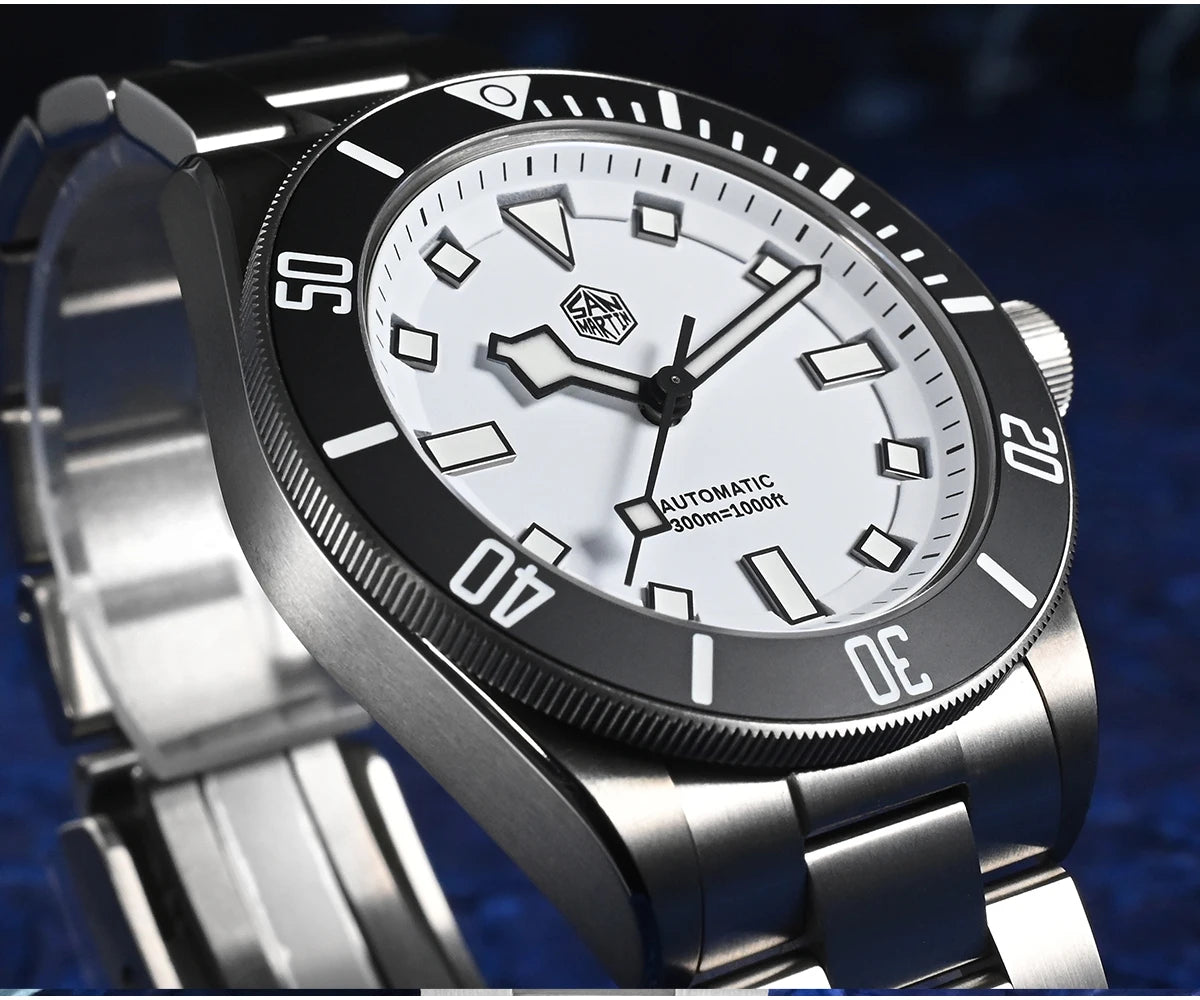 San Martin New SN0121T Titanium Diving Watch PT5000/ST2130 Automatic Movement Watch Waterproof 300m Watch Watches for Men
