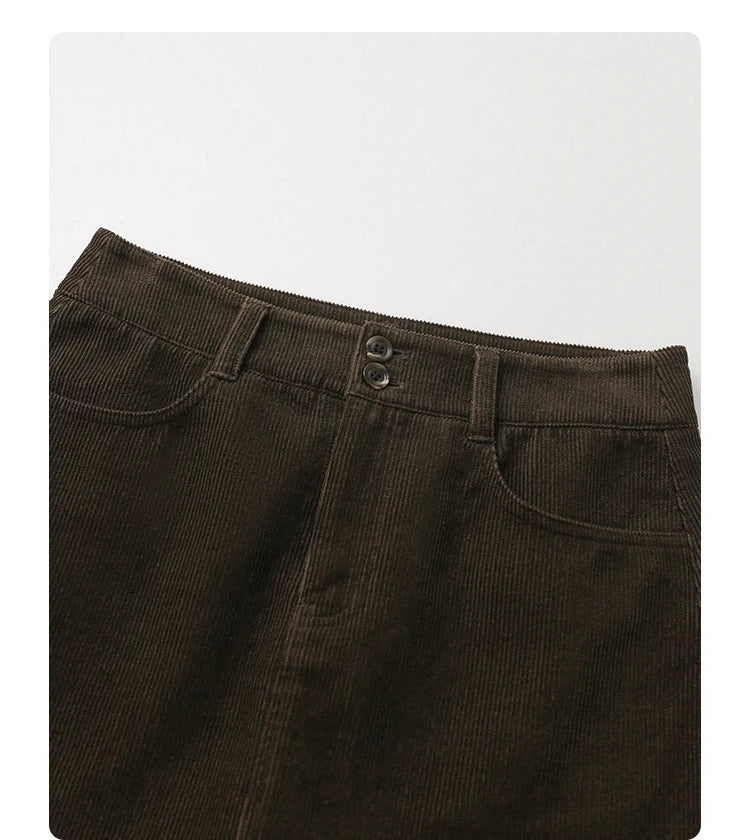 Chic Ven Women's Corduroy A-Line Mini Skirt