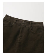 Chic Ven Women's Corduroy A-Line Mini Skirt