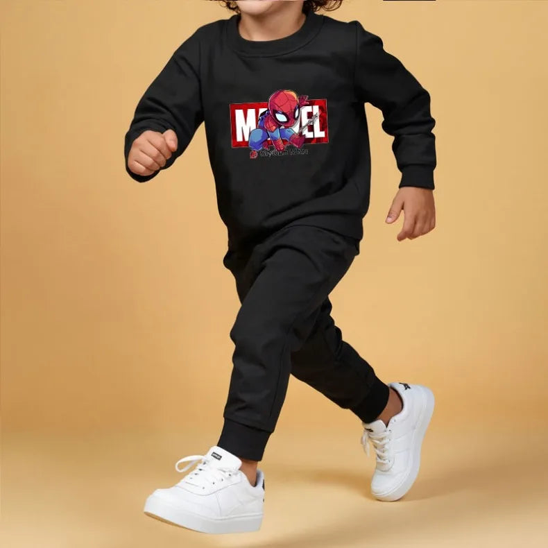 Anime Spiderman Printed Boys Sweatshirt Sets Spring/autumn Kids O Neck Hoodies Pants Two Piece Child Long Sleeve Clothes Set New