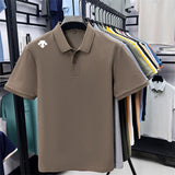 Men's Luxury Cotton Polo | Geometric Print Summer Shirt
