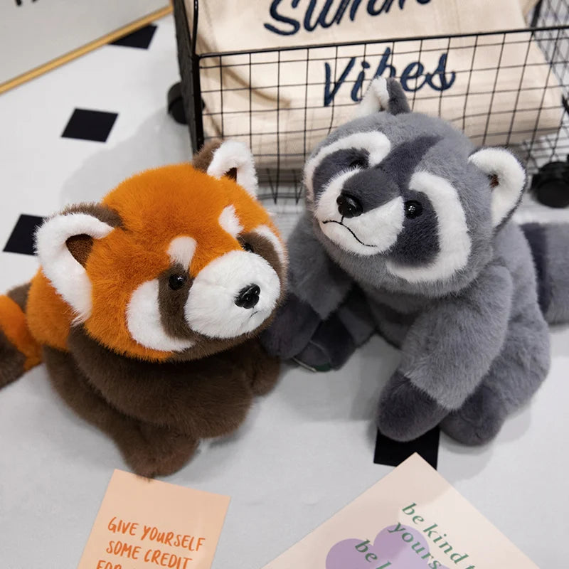 40-65cm Cute High Quality Simulation Animal Raccoon Red Panda Fox Plush Doll Pillow Home Decor For Boys And Girls Christmas Gift