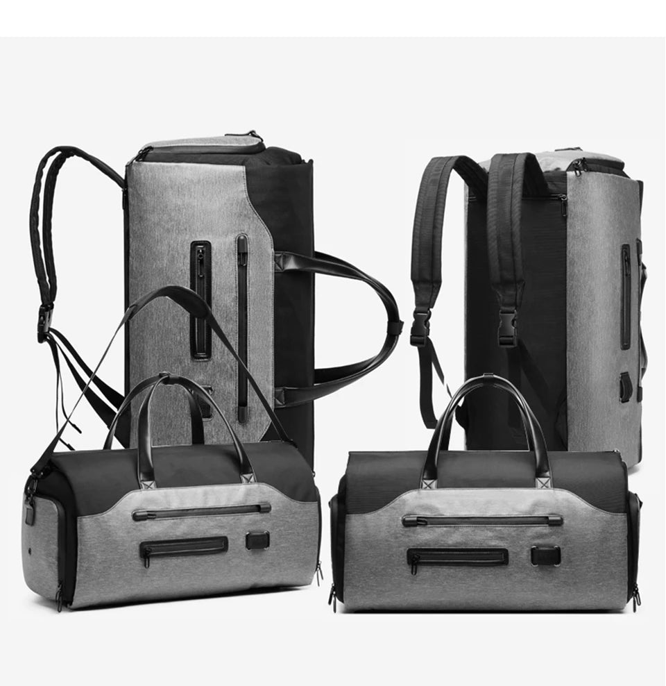 OZUKO Garment bag Multifunction Men Suit Storage Large Capacity Luggage Handbag Male Waterproof Travel Duffel Bag Shoes Pocket