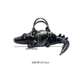 New Trendy Crocodile Shape Handbag for Women, Europe and America Fashion Tote Designer Female Casual Shoulder Crossbody Bag Ins