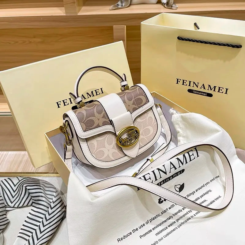 Carriage Emblem Crossbody Box Bag