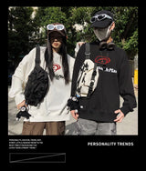 2024 Techwear Style Punk Hip Hop Single Shoulder Crossbody Bag Men Women Street Vintage Chest Bag Casual Sport Fanny Pack