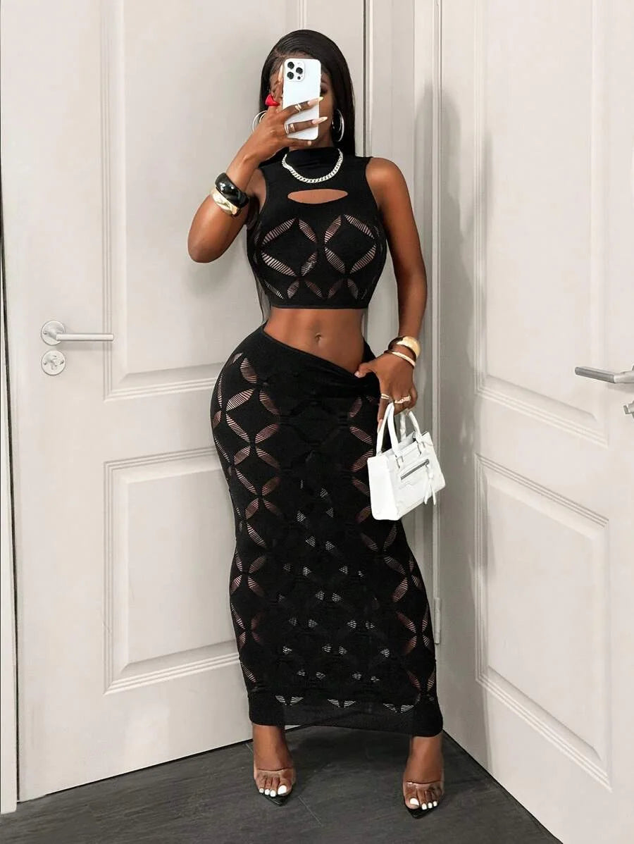 Women’s 2-Piece Mesh Ensemble