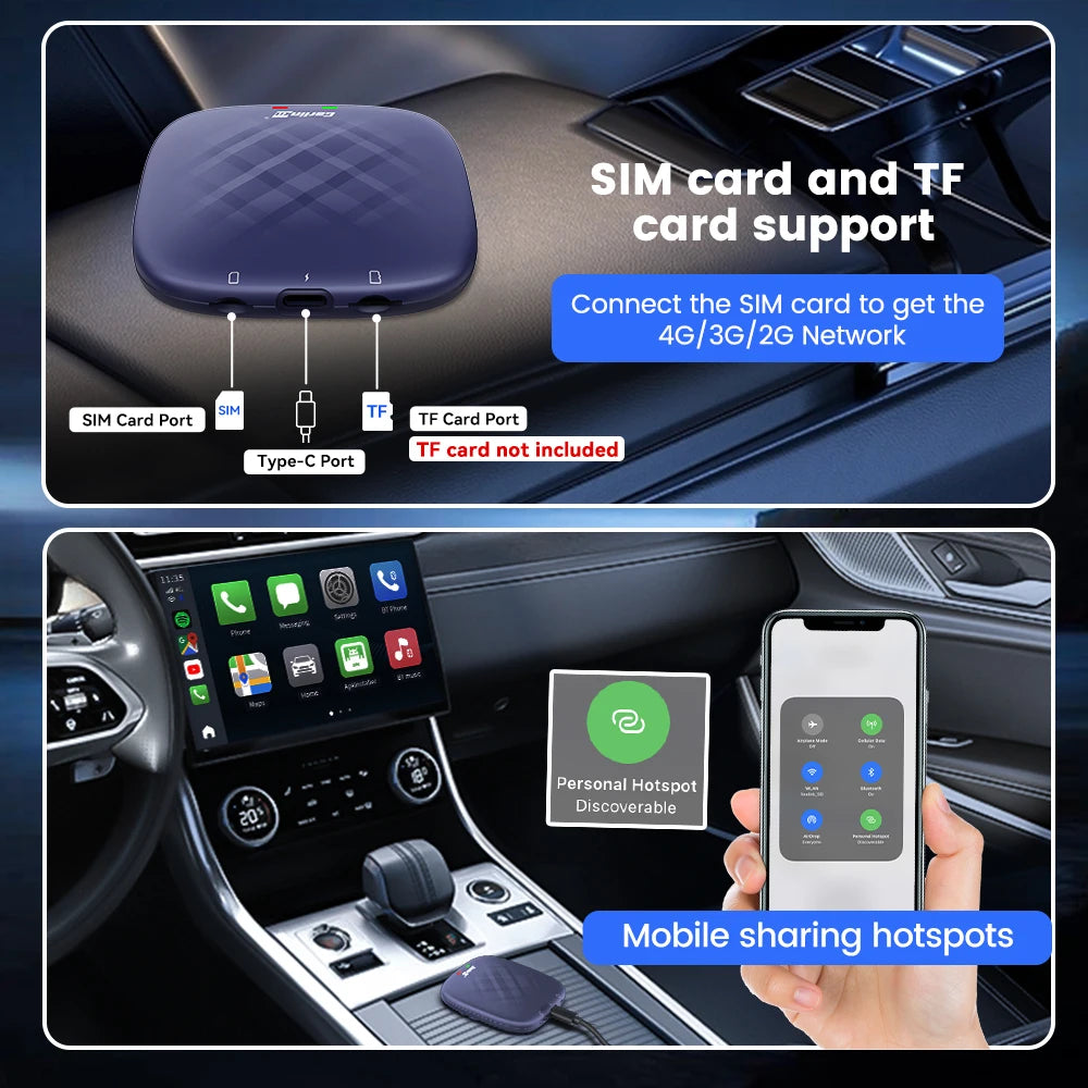 Carlinkit Android 13 Wireless CarPlay & Android Auto AI Box