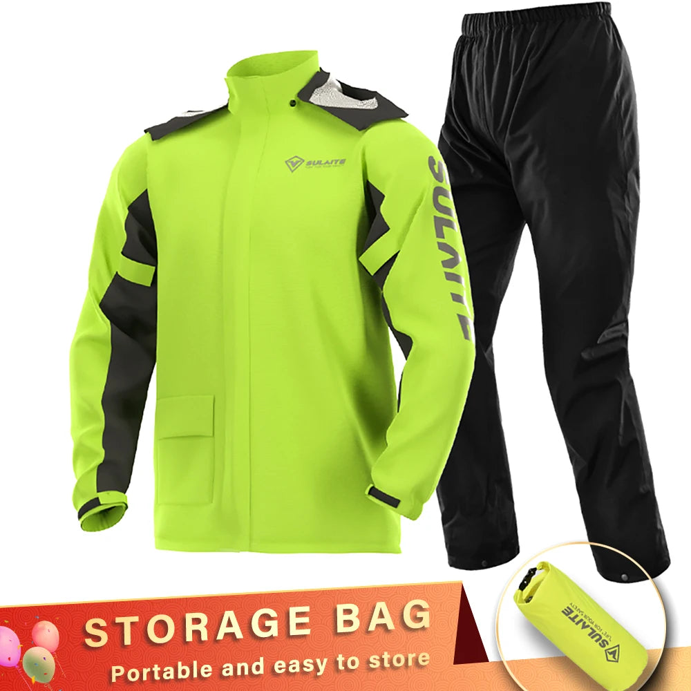 SULAITE Men's All-Weather Riding Rain Suit – Jacket & Pants Set