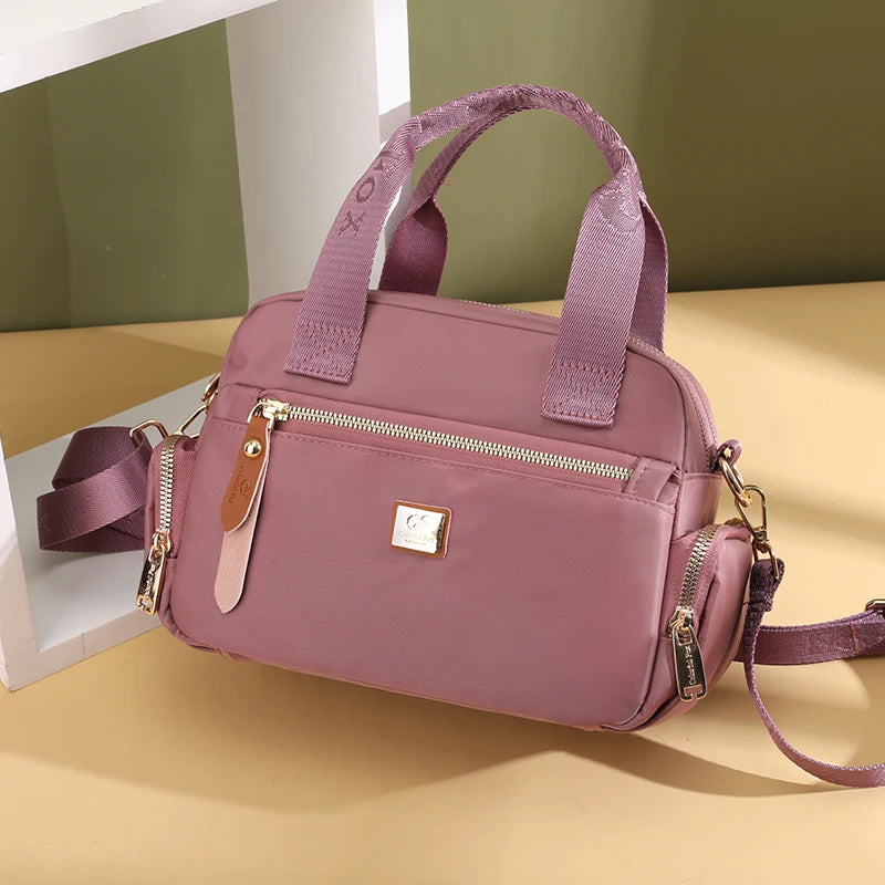 High Quality Fabric Women Shoulder Bag Pretty Style Gilrs Shopping Messenger Bag Fashion Casual Double Layers Women Handbag
