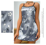Elegant Floral Satin Nightdress