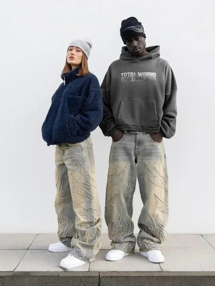Y2K Harajuku Patchwork Baggy Jeans