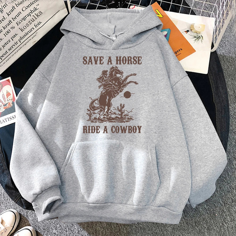 Retro Cowboy Aesthetic Hoodie