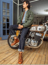 Red Tornado 14oz Selvedge Denim — Loose Straight Jeans