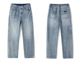 Men's Light Blue Straight-Leg Jeans