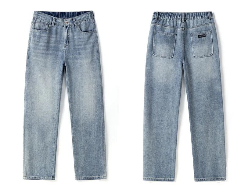 Men's Light Blue Straight-Leg Jeans
